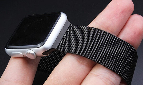 Black Magnetic Milanese Apple Watch Band