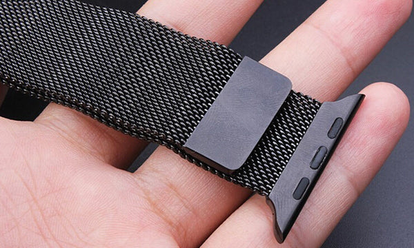 Black Magnetic Milanese Apple Watch Band