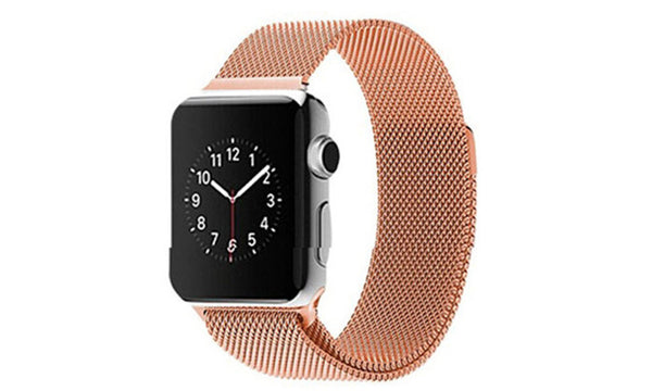 Rose Gold Magnetic Milanese Apple Watch Band